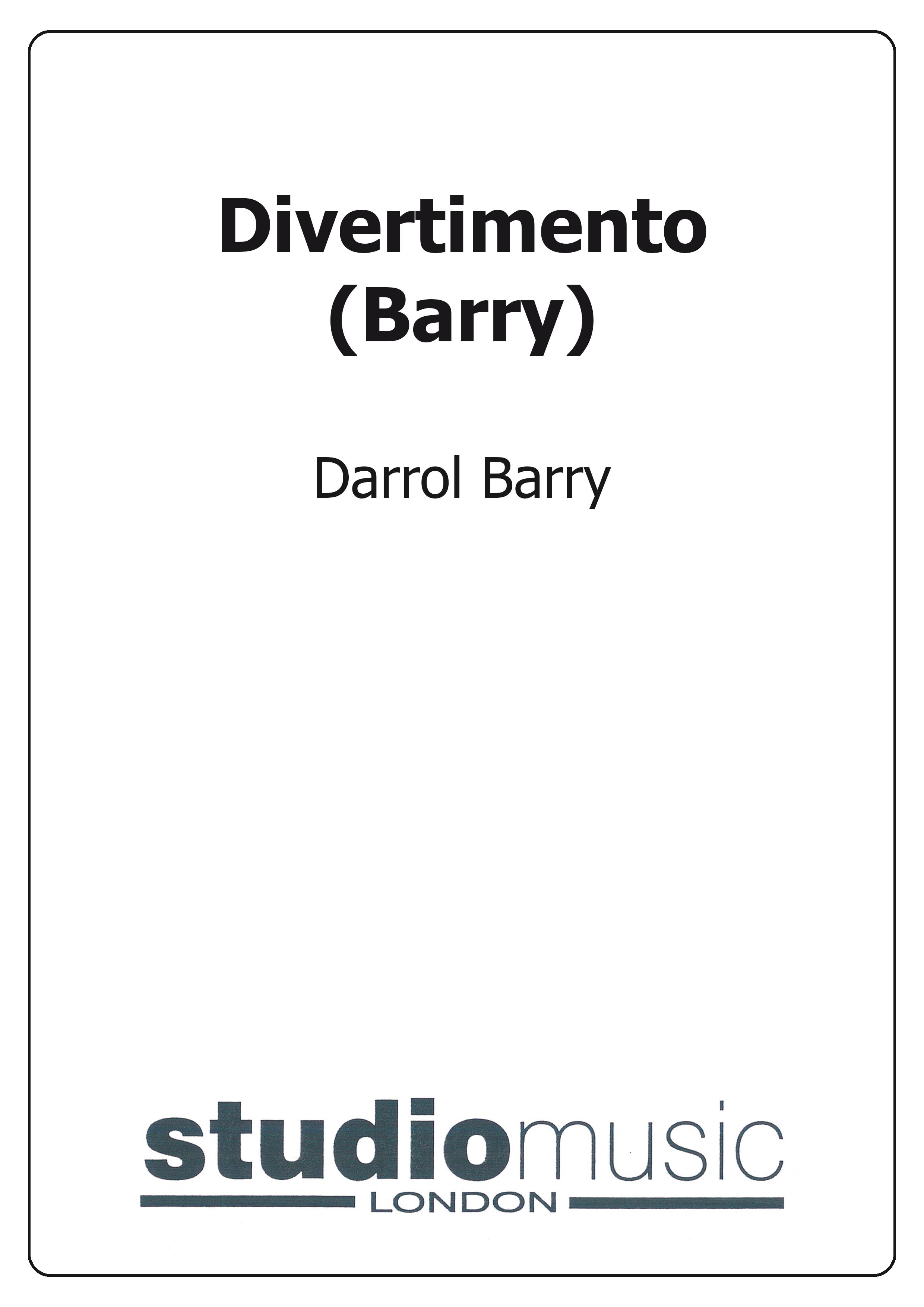 Divertimento (Barry) (Score and Parts)