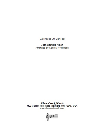 Carnival of Venice (Bb Solo with Brass Band - Score and Parts)
