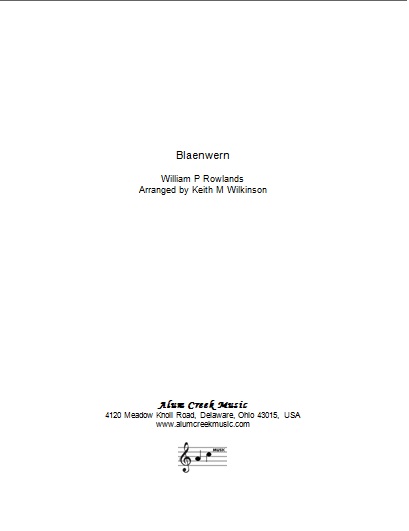 Blaenwern (Brass Band - Score and Parts)