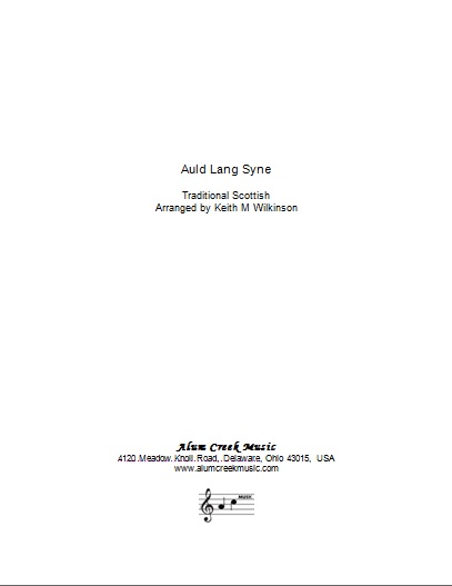 Auld Lang Syne (Brass Band - Score and Parts)