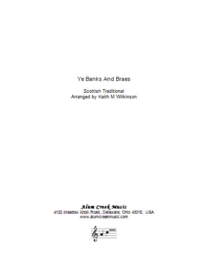 Ye Banks and Braes (Trombone Solo with Brass Band - Score and Parts)