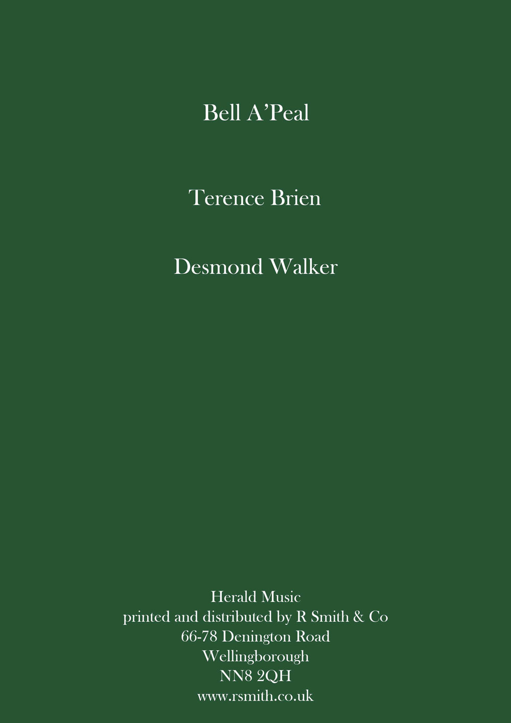 Bell a'Peal (Brass Band - Score and Parts)