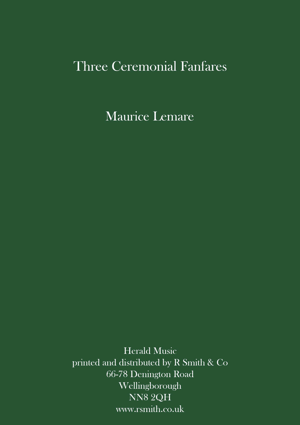 Three Ceremonial Fanfares (Brass Sextet)