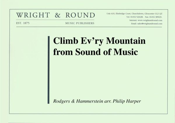 Climb Ev'ry Mountain from Sound of Music (Score and Parts)