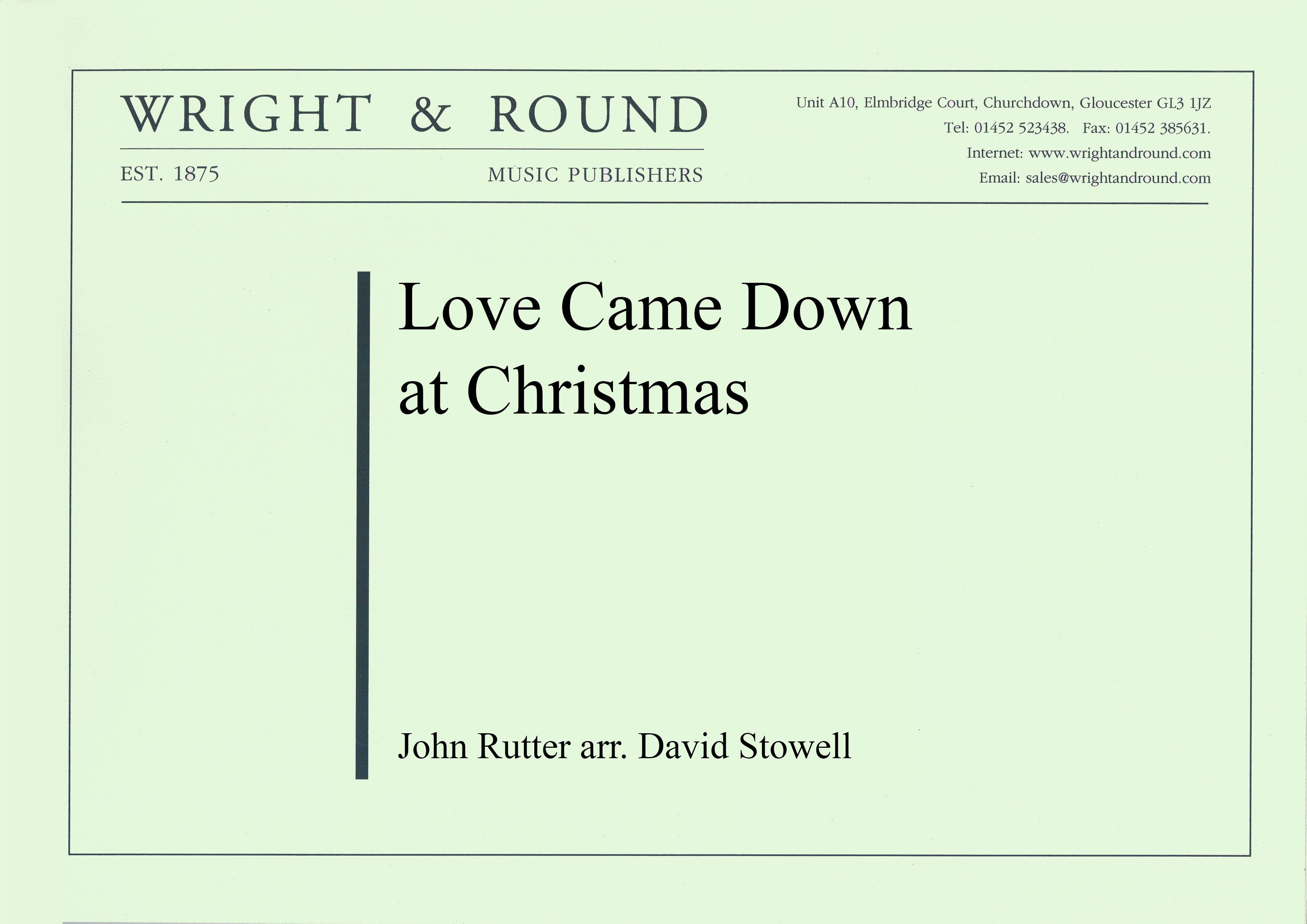 Love Came Down At Christmas (Brass Band - Score and Parts)