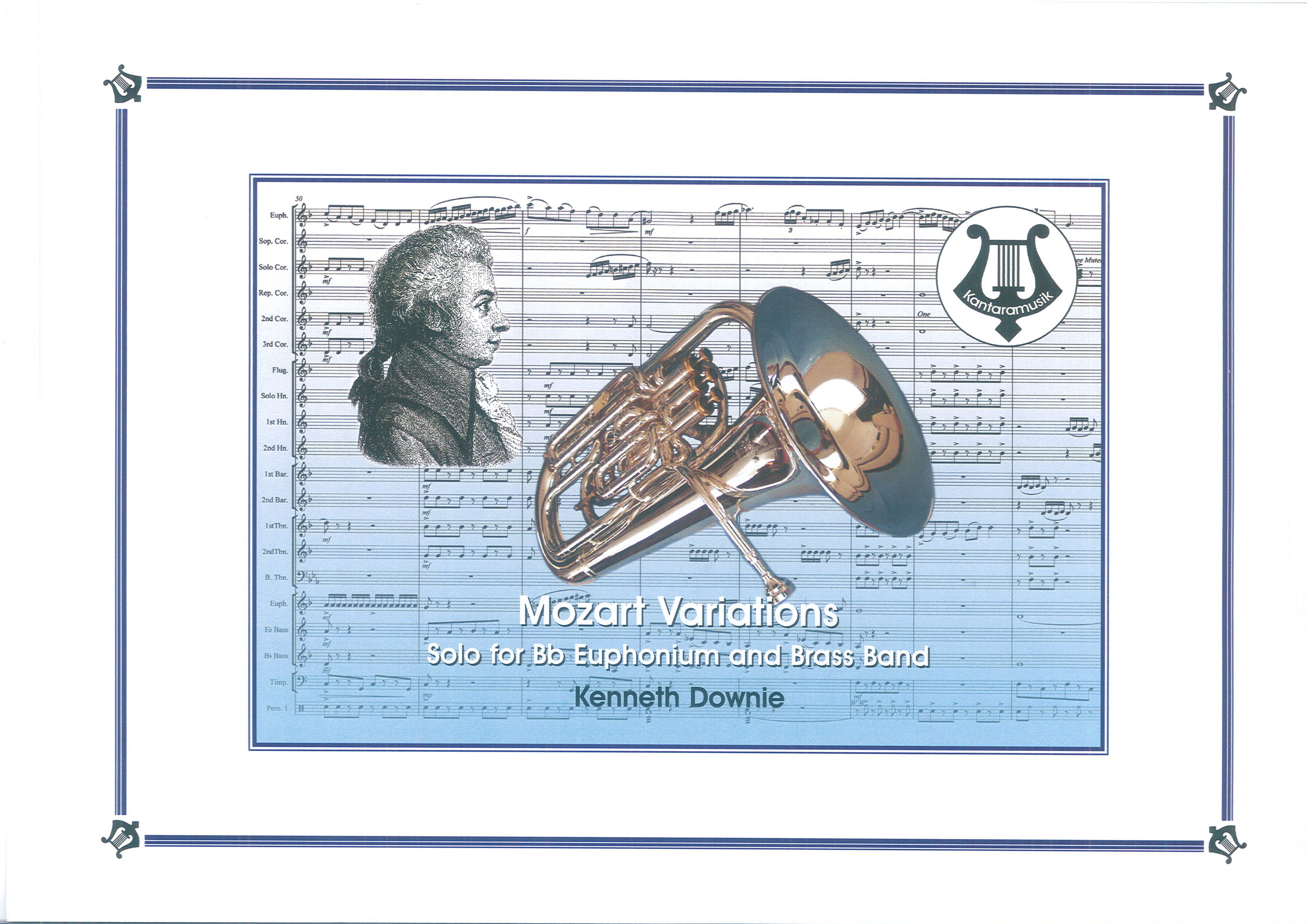 Mozart Variations - Euphonium Solo (Brass Band - Score and Parts)