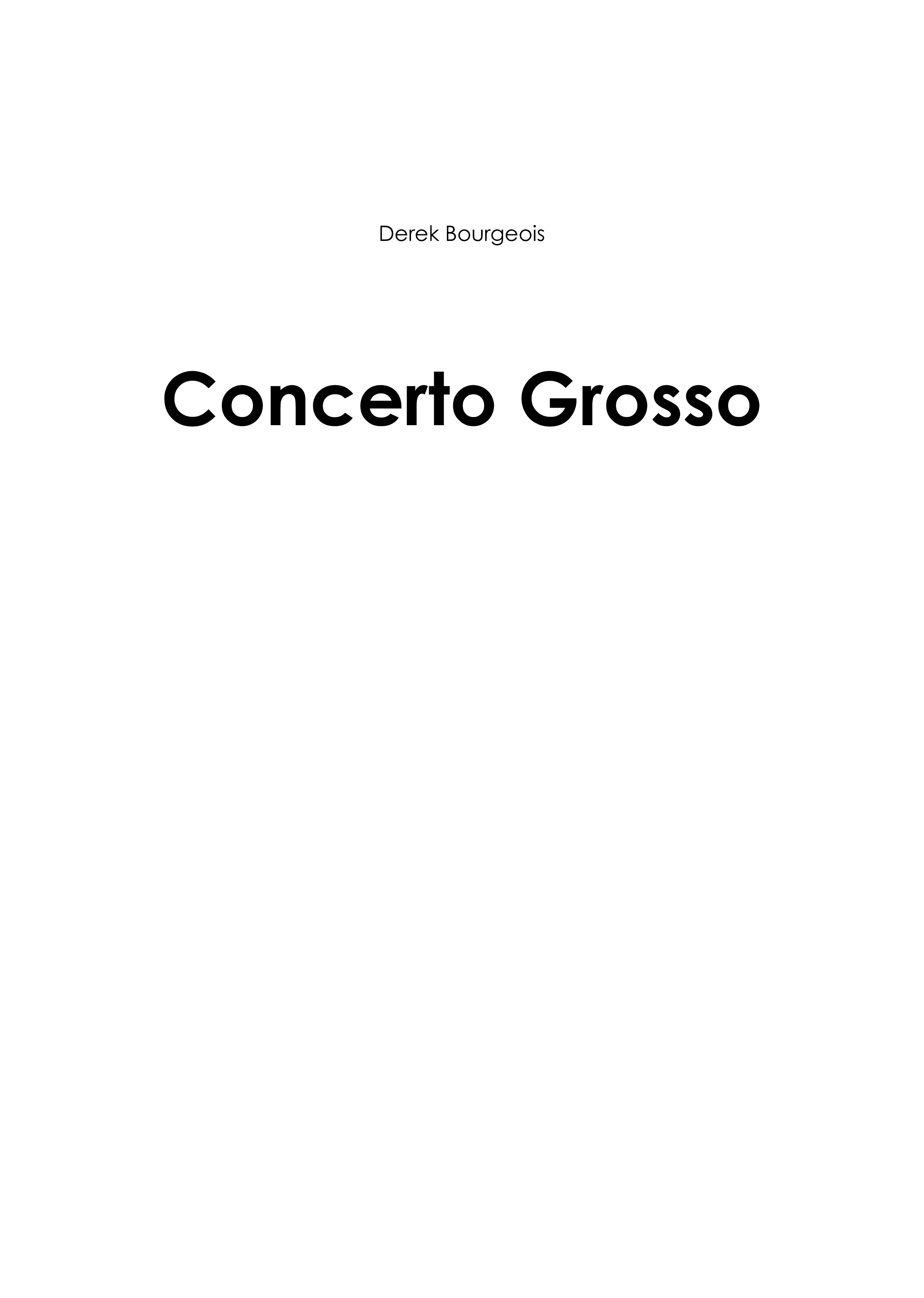Concerto Grosso (Score Only)