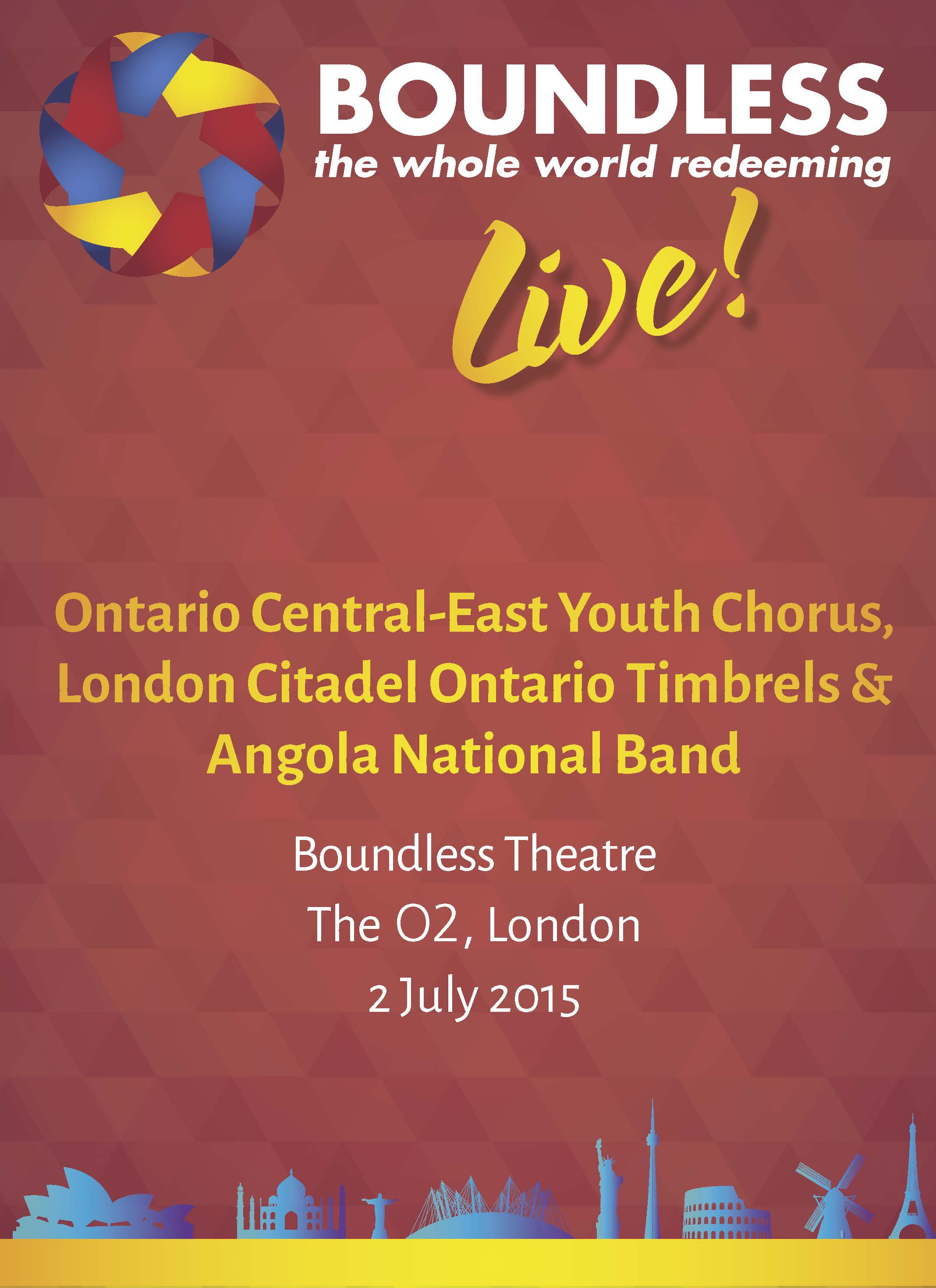 Boundless Live! Concert-Ontario Central East Yth Chorus, London Citadel Timbrels, Angola National Bd