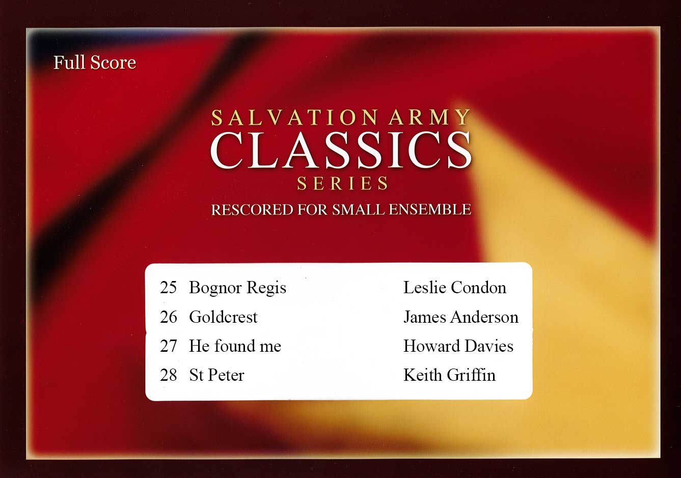 Salvation Army Classics 25-28 for Small Ensemble