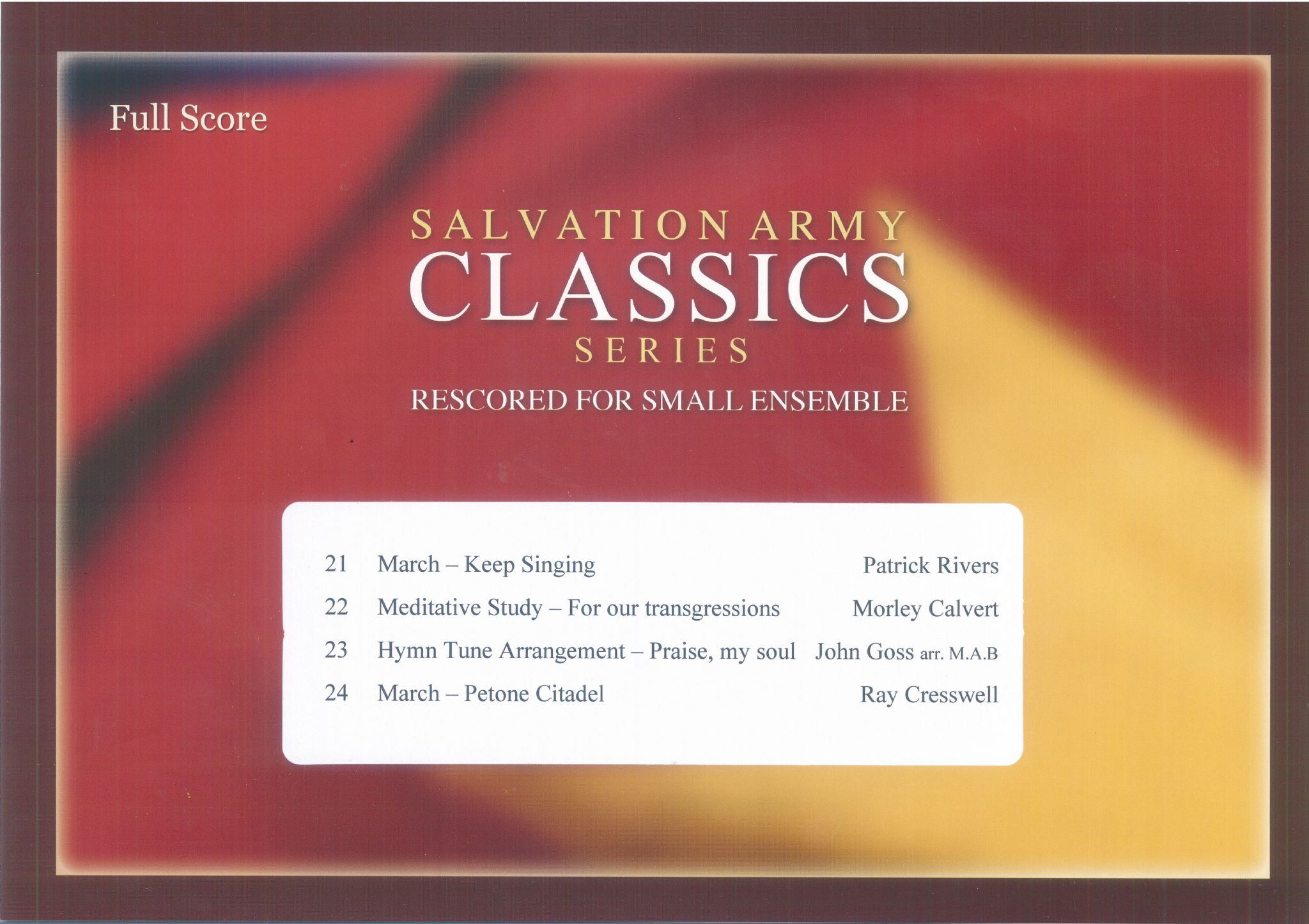Salvation Army Classics 21-24 for Small Ensemble