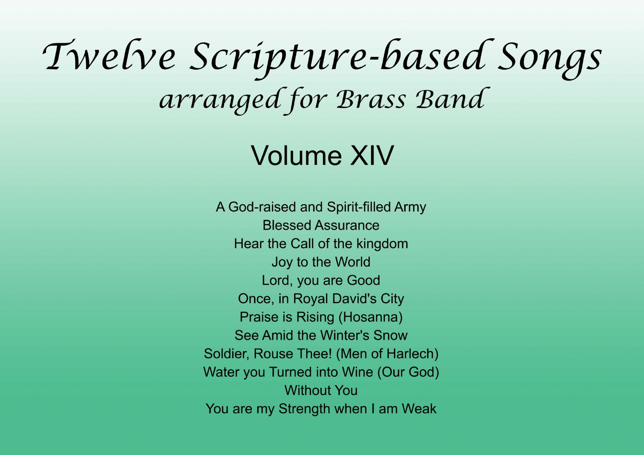 Twelve Scripture-based Songs Volume XIV