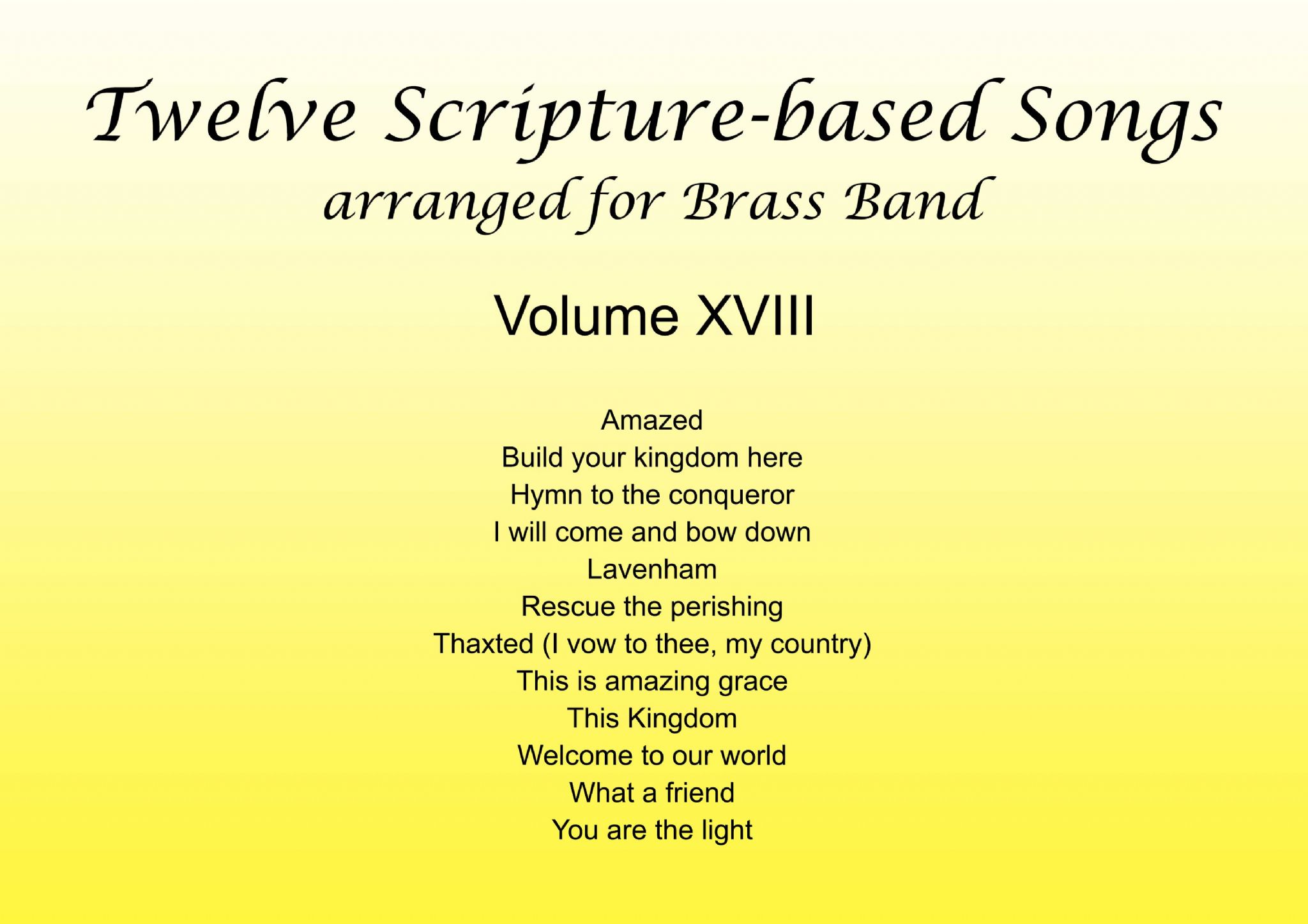 Twelve Scripture-based Songs Volume XVIII