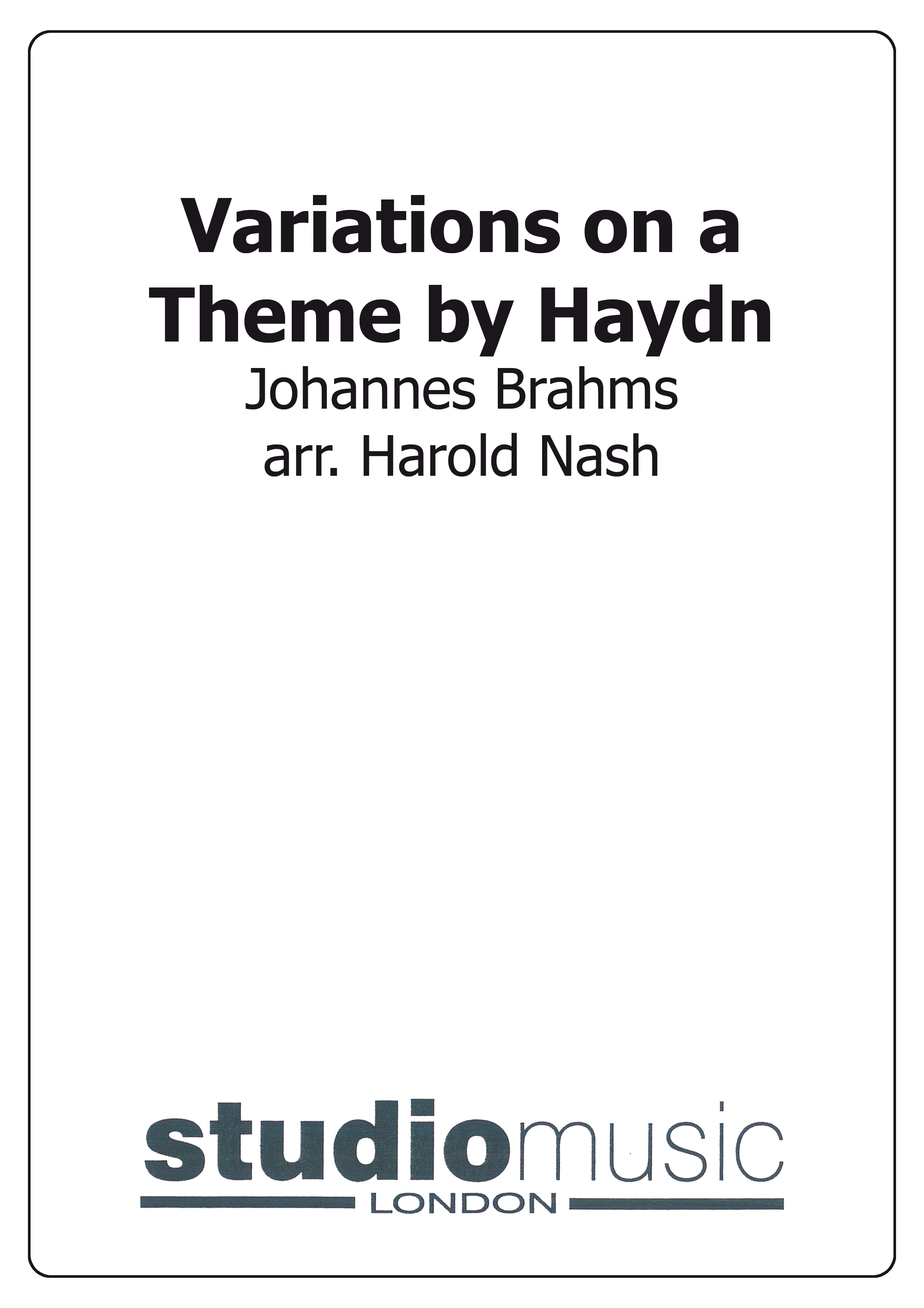 Variations on a Theme by Haydn (Score Only)