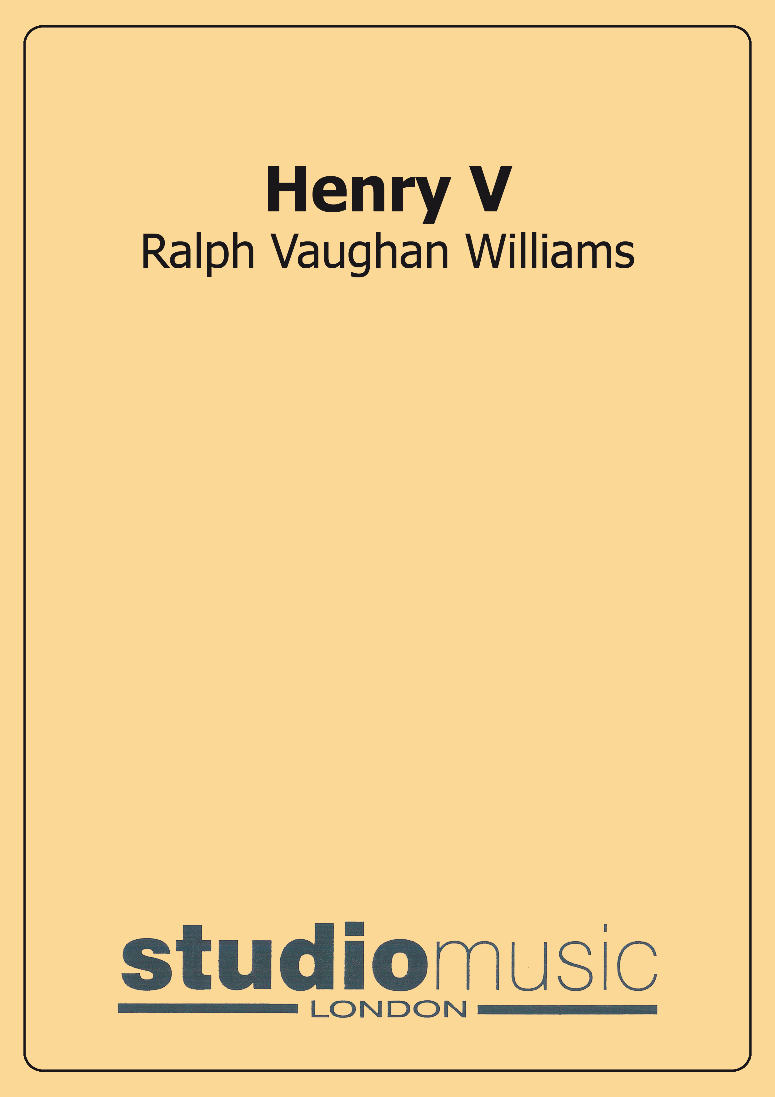 Henry V (Score Only)