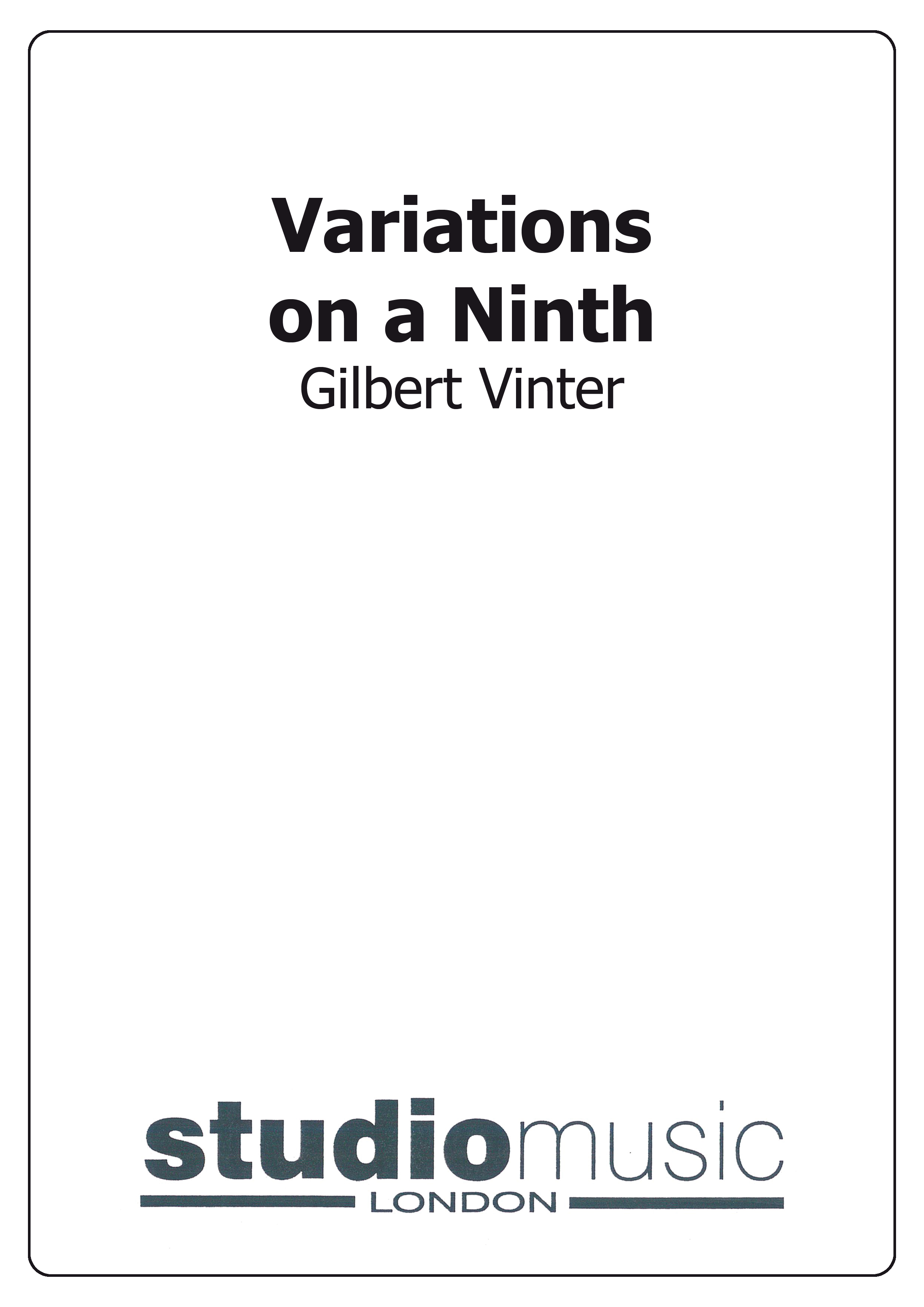 Variations on a Ninth (Score Only)