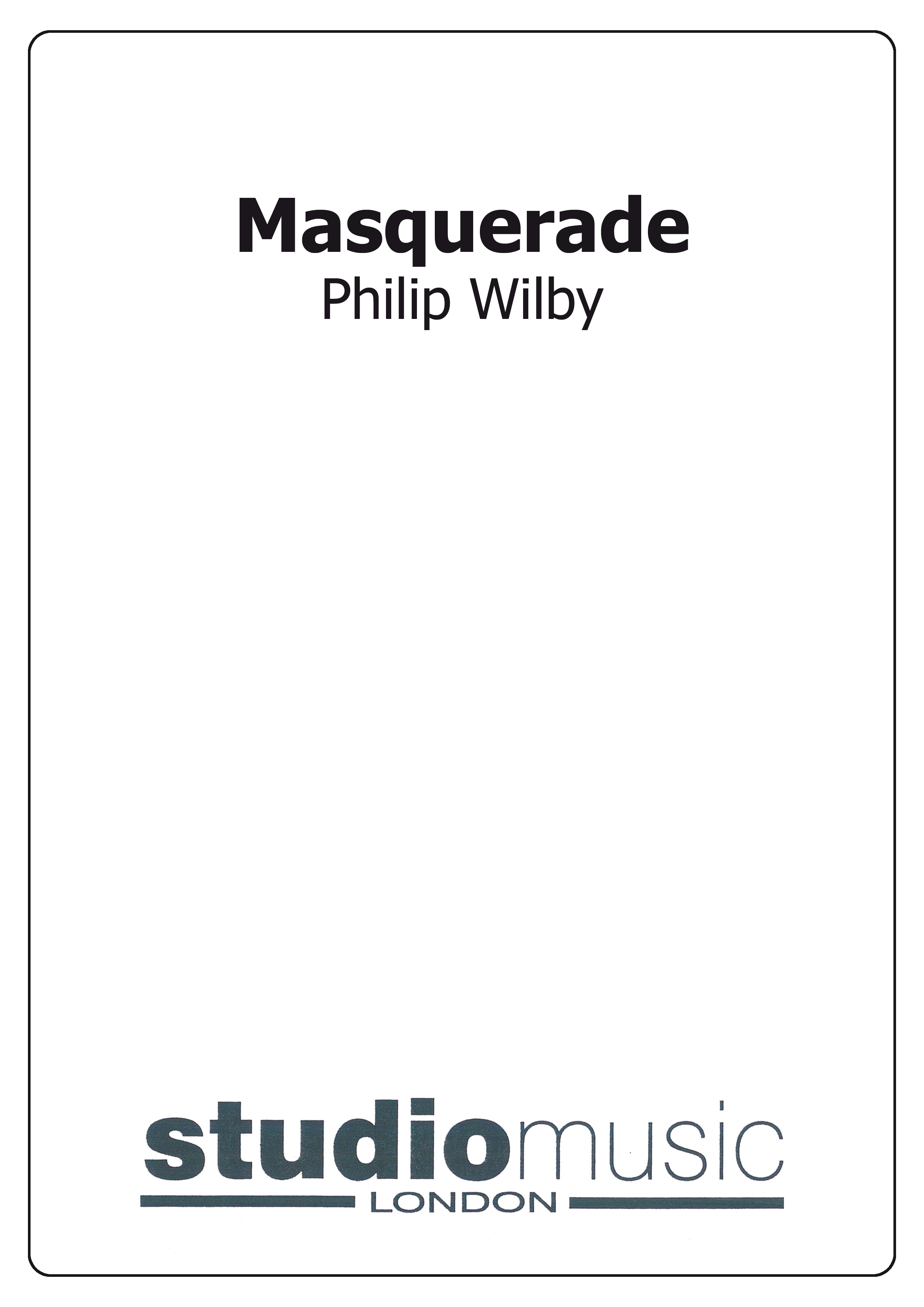 Masquerade (Score and Parts)